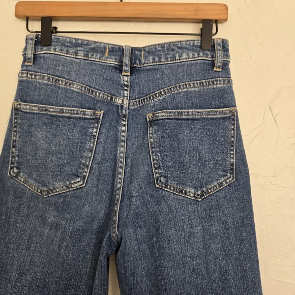 Free People Wales Wide Leg Cropped Button Fly Jeans, 25 - Picture 6 of 11